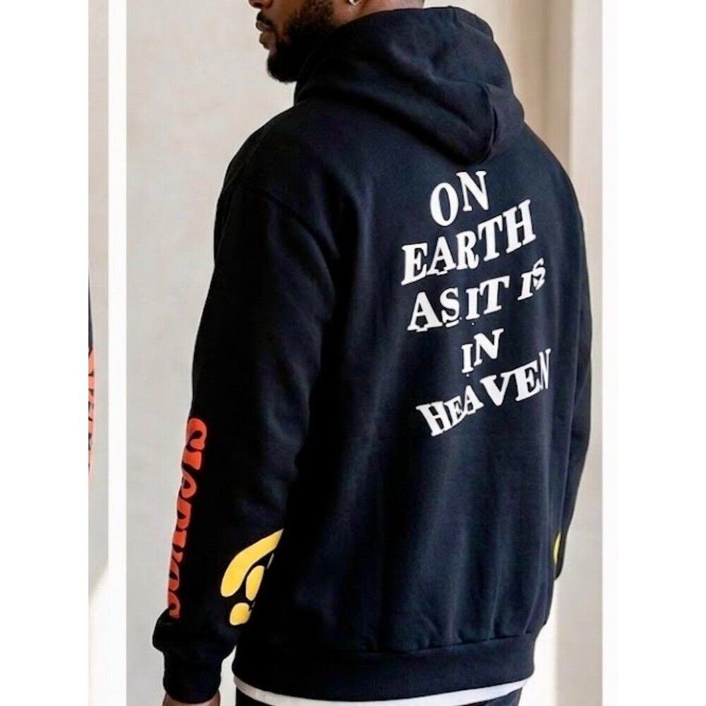 HBAT On Earth As It Is In Heaven Holy Graphic Hoodie Black Mens XL Streetwear